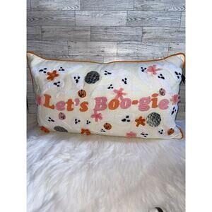 Novogratz Let’s Boo-gie Ghost Pillow Pink|Orange White Ghosts